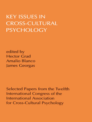 cover image of Key Issues in Cross-cultural Psychology